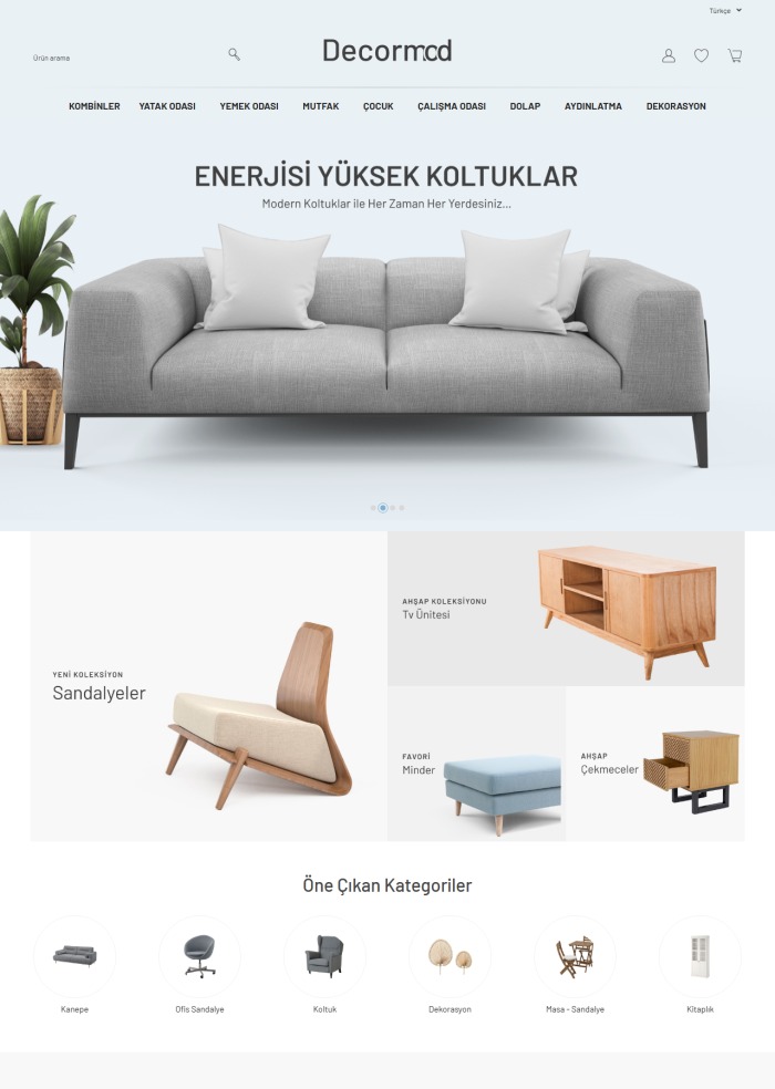 Decormod – e-ticaret sitesi teması