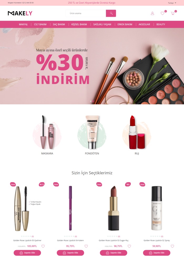 Makely – e-ticaret sitesi teması